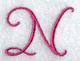 Fancy Flourish Capital Letter N - 4 Inch