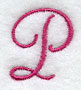 Fancy Flourish Capital Letter P - 4 Inch