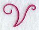 Fancy Flourish Capital Letter V - 4 Inch