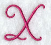 Fancy Flourish Capital Letter X - 4 Inch