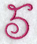 Fancy Flourish Number 5 - 4 Inch
