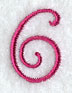 Fancy Flourish Number 6 - 4 Inch