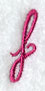Fancy Flourish Lower Case f - 4 Inch