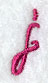 Fancy Flourish Lower Case j - 4 Inch