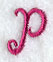 Fancy Flourish Lower Case p - 4 Inch