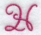 Fancy Flourish Capital Letter H - 4 Inch