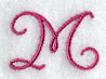 Fancy Flourish Capital Letter M - 4 Inch