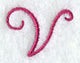 Fancy Flourish Capital Letter V - 4 Inch