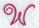Fancy Flourish Capital Letter W - 4 Inch