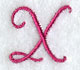 Fancy Flourish Capital Letter X - 4 Inch