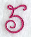 Fancy Flourish Number 5 - 4 Inch