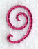 Fancy Flourish Number 9 - 4 Inch