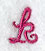 Fancy Flourish Lower Case k - 4 Inch