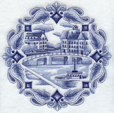 Delft Blue Canal Scene