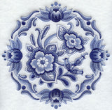 Delft Blue Floral Medallion I