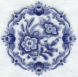 Delft Blue Floral Medallion I