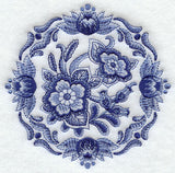 Delft Blue Floral Medallion I