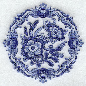 Delft Blue Floral Medallion I
