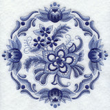 Delft Blue Floral Medallion II