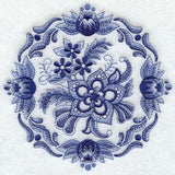 Delft Blue Floral Medallion II