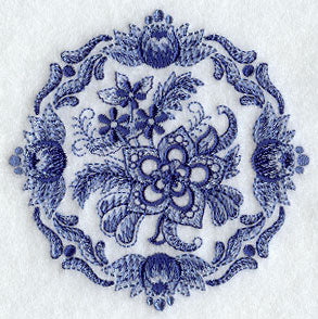 Delft Blue Floral Medallion II