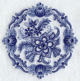 Delft Blue Floral Medallion II