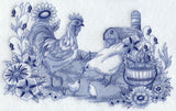 Delft Blue Barnyard Scene