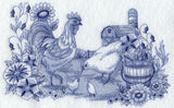 Delft Blue Barnyard Scene