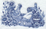 Delft Blue Barnyard Scene