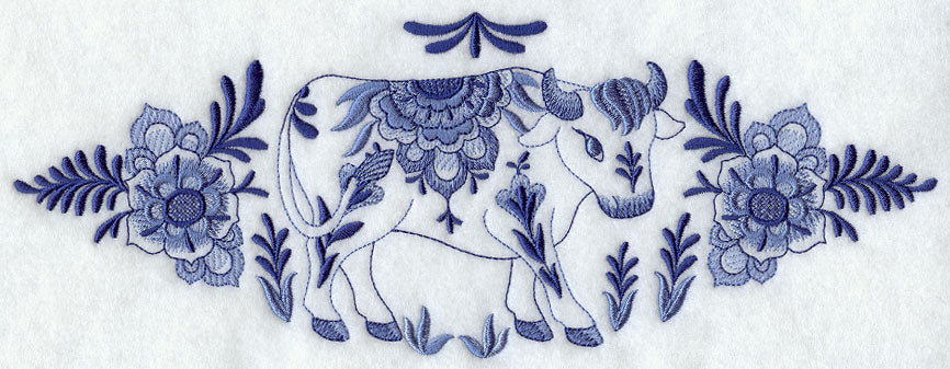 Delft Blue Country Cow