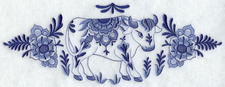 Delft Blue Country Cow