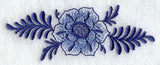 Delft Blue Flower and Filigree Border