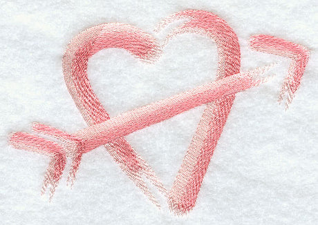 Paintbrush Heart with Arrow