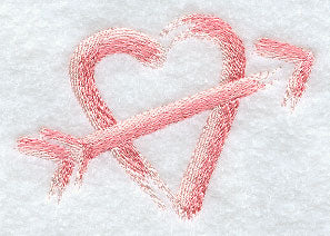 Paintbrush Heart with Arrow