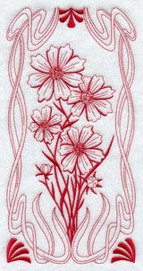 Art Nouveau Cosmos (Redwork)