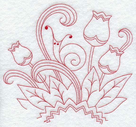 Spring Snail (Redwork)