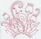 Spring Snail (Redwork)