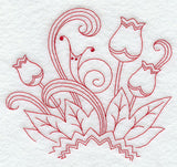 Spring Snail (Redwork)