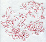 Spring Hummingbird (Redwork)