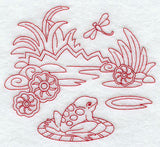 Spring Frog (Redwork)