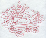 Spring Ducks (Redwork)