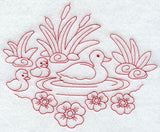 Spring Ducks (Redwork)