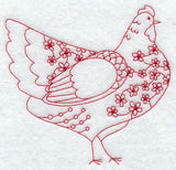 Country Hen I (Redwork)