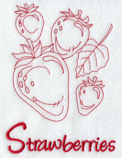 Strawberries (Redwork)