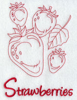 Strawberries (Redwork)