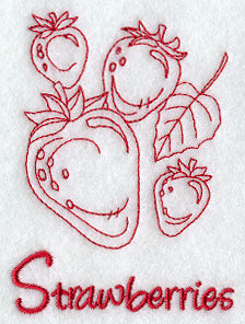 Strawberries (Redwork)