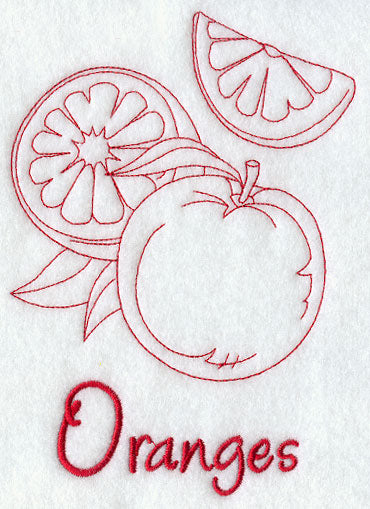 Oranges (Redwork)