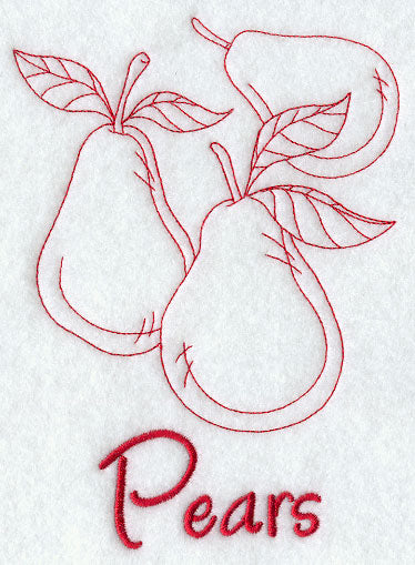 Pears (Redwork)