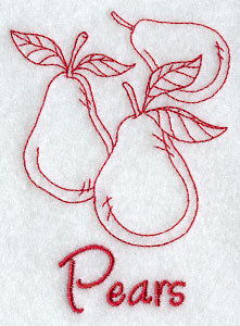 Pears (Redwork)