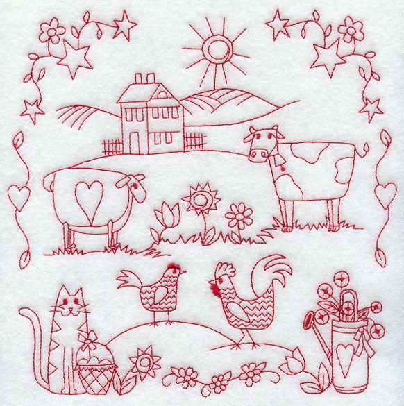 Country Sampler (Redwork)